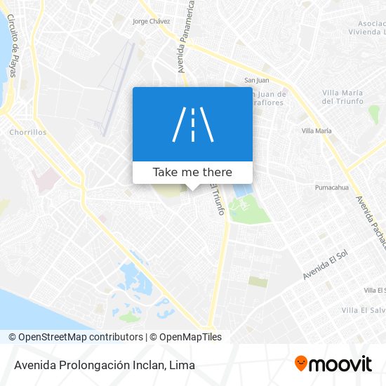 Avenida Prolongación Inclan map