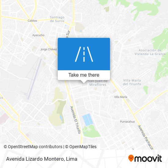 Avenida Lizardo Montero map