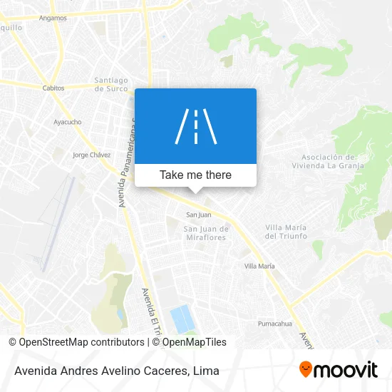 Avenida Andres Avelino Caceres map