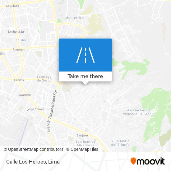 Mapa de Calle Los Heroes
