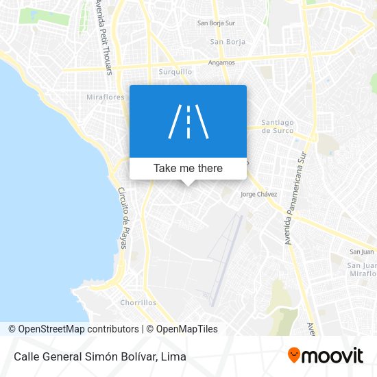 Mapa de Calle General Simón Bolívar