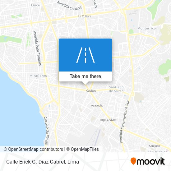 Mapa de Calle Erick G. Diaz Cabrel