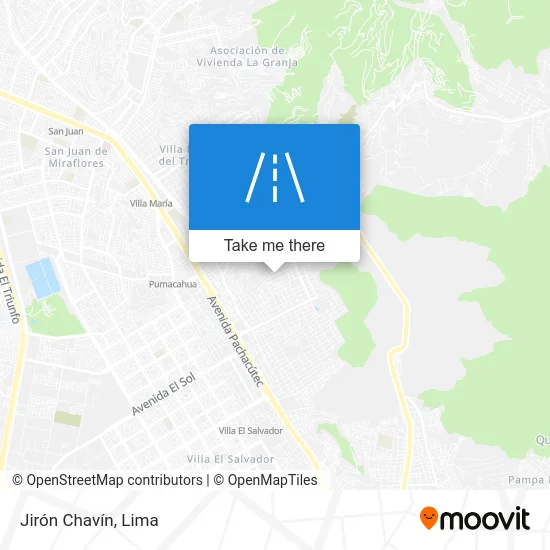 Jirón Chavín map
