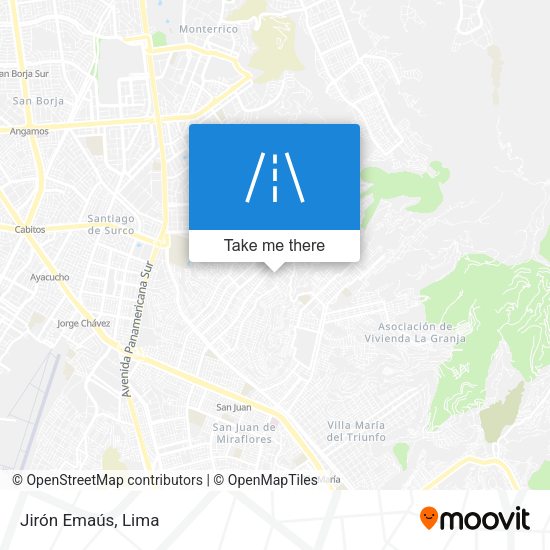 Jirón Emaús map