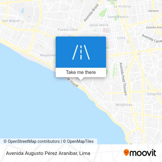 Avenida Augusto Pérez Araníbar map