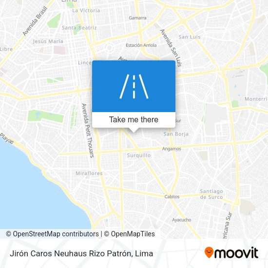 Jirón Caros Neuhaus Rizo Patrón map