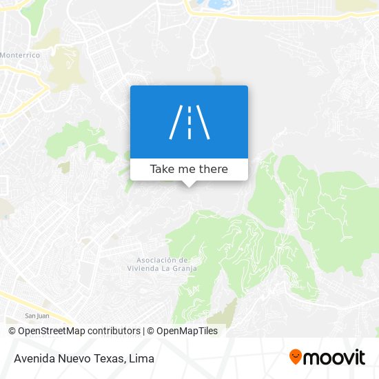 Mapa de Avenida Nuevo Texas