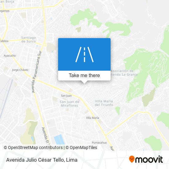 Avenida Julio César Tello map