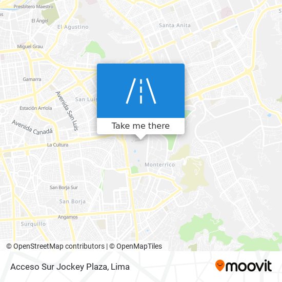 Acceso Sur Jockey Plaza map