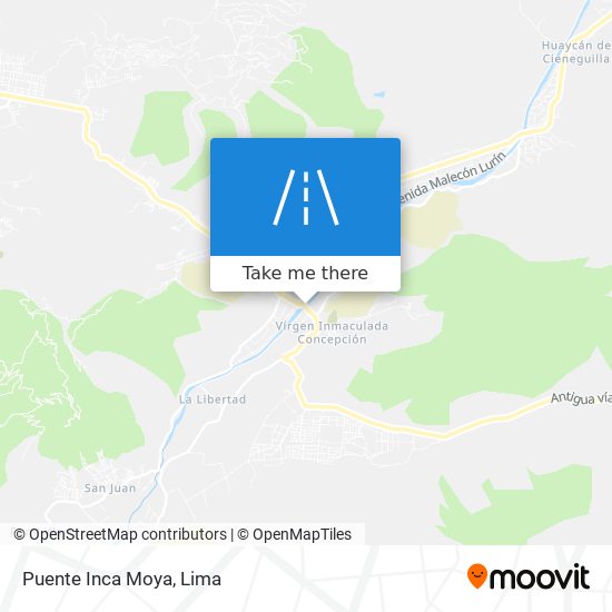 Puente Inca Moya map