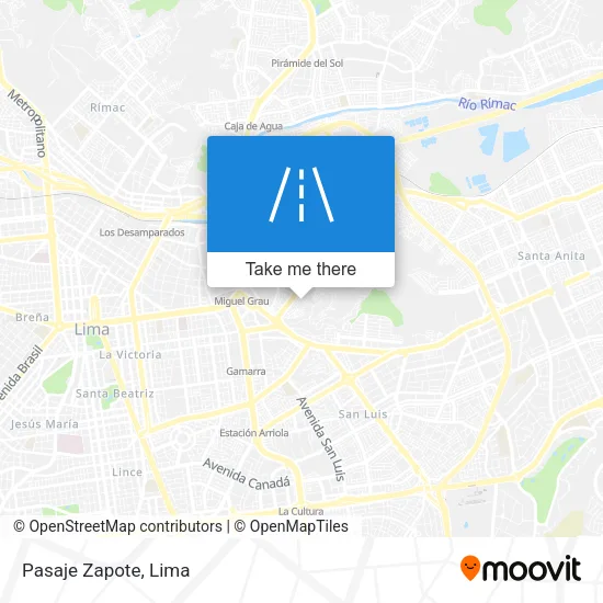 Pasaje Zapote map