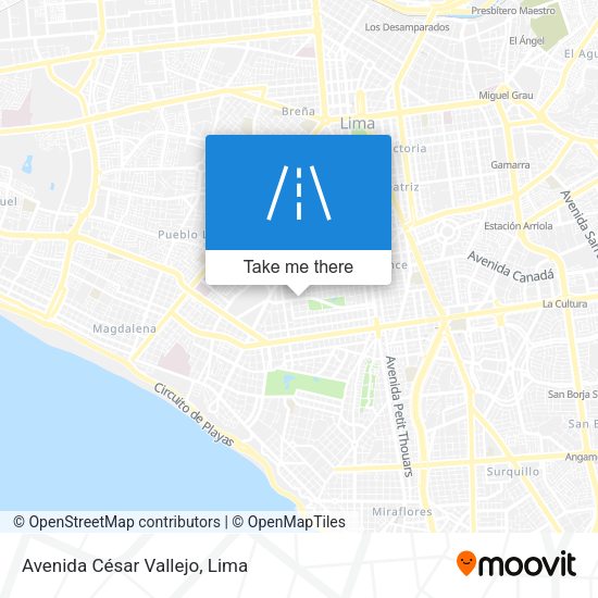 Avenida César Vallejo map