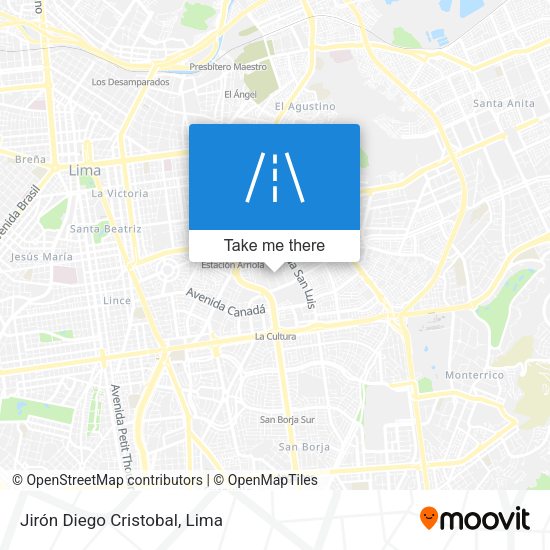 Jirón Diego Cristobal map