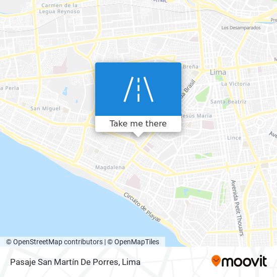 Pasaje San Martín De Porres map