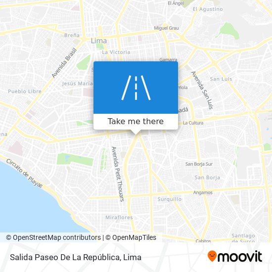 Mapa de Salida Paseo De La República