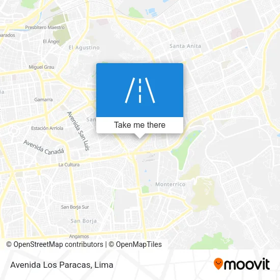 Avenida Los Paracas map