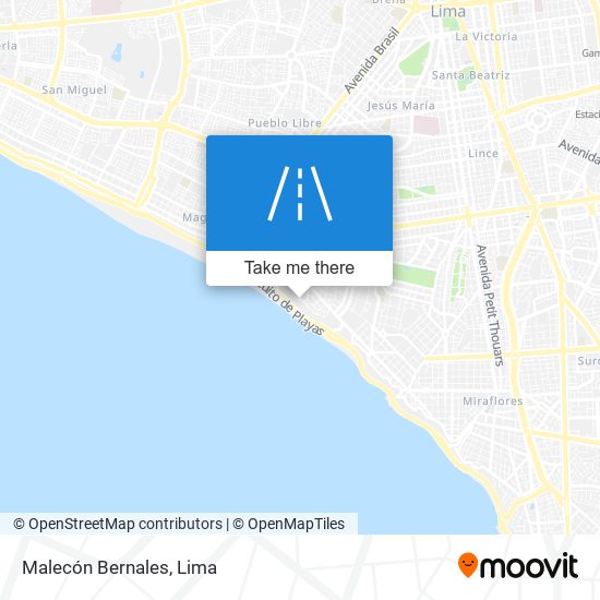 Malecón Bernales map