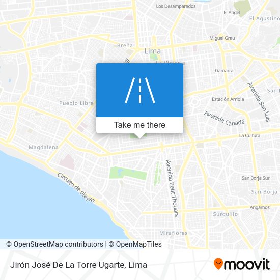 Jirón José De La Torre Ugarte map