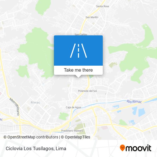 Mapa de Ciclovía Los Tusílagos