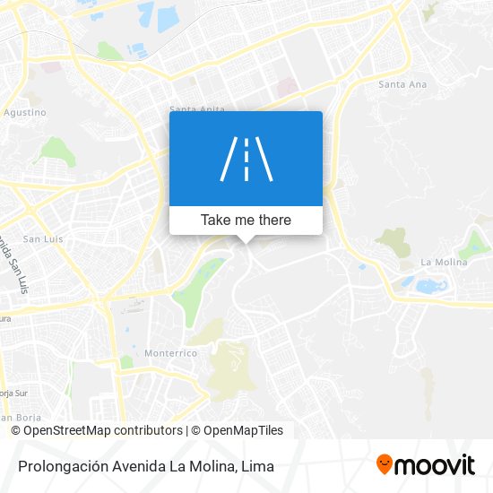Prolongación Avenida La Molina map