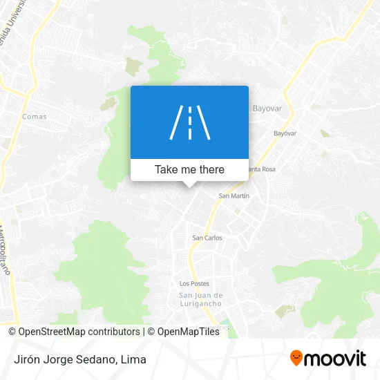 Jirón Jorge Sedano map