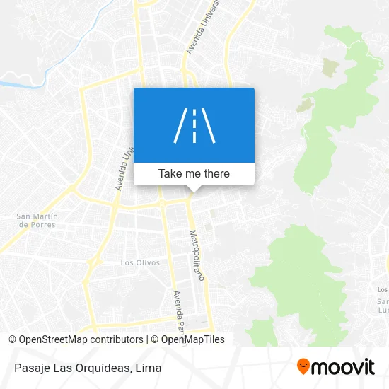 Pasaje Las Orquídeas map