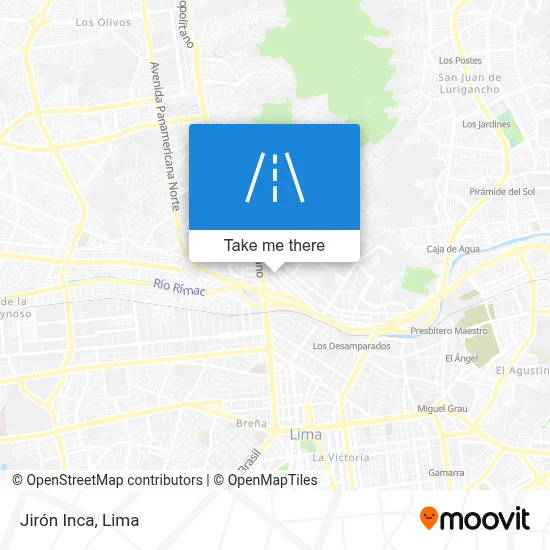 Jirón Inca map
