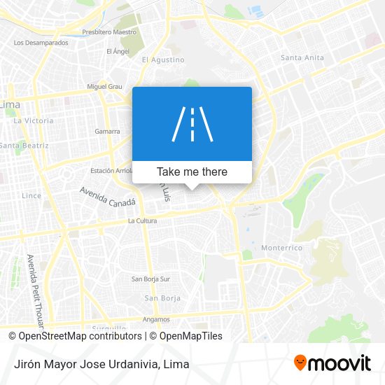 Mapa de Jirón Mayor Jose Urdanivia