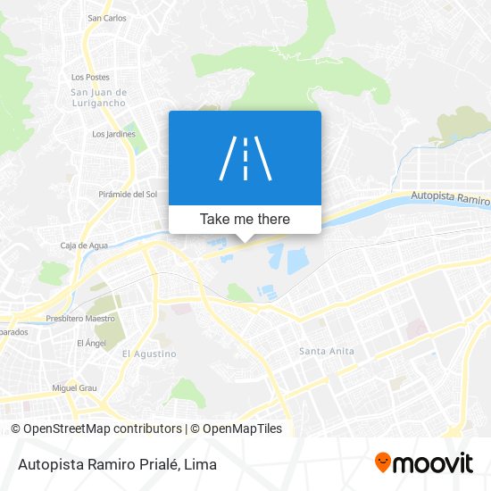 Autopista Ramiro Prialé map