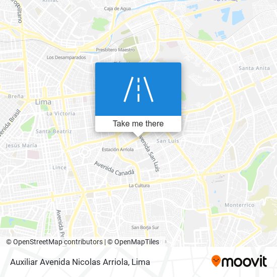 Auxiliar Avenida Nicolas Arriola map