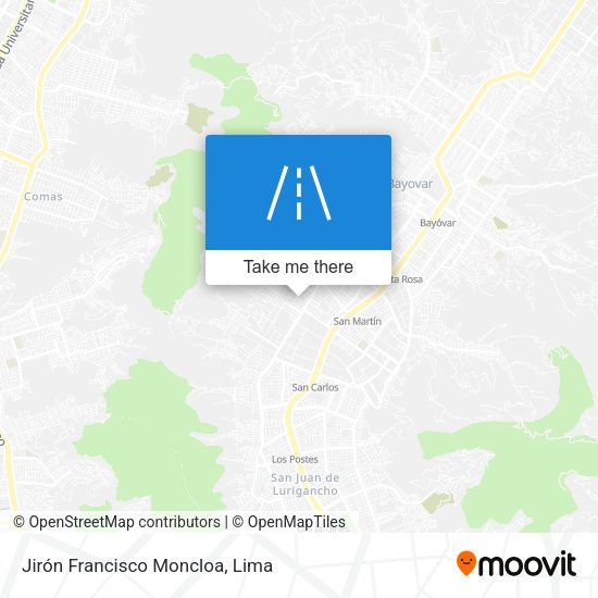 Jirón Francisco Moncloa map