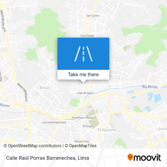 Mapa de Calle Raúl Porras Barrenechea