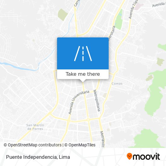 Puente Independencia map