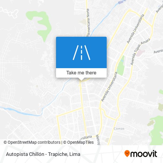 Autopista Chillón - Trapiche map