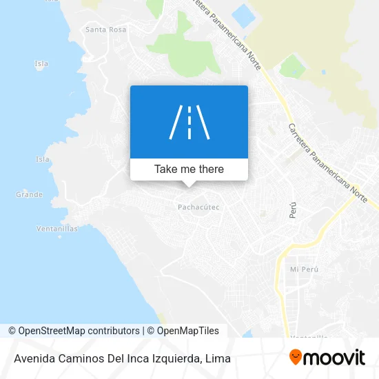 Avenida Caminos Del Inca Izquierda map
