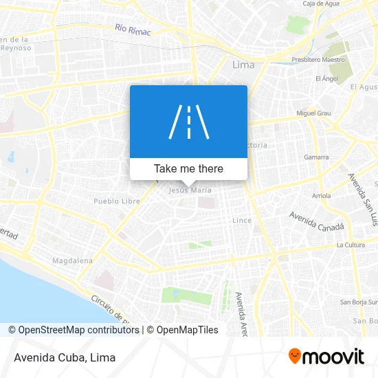 Avenida Cuba map