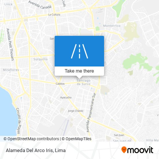 Alameda Del Arco Iris map