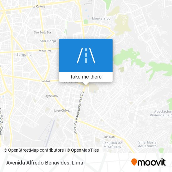 Avenida Alfredo Benavides map