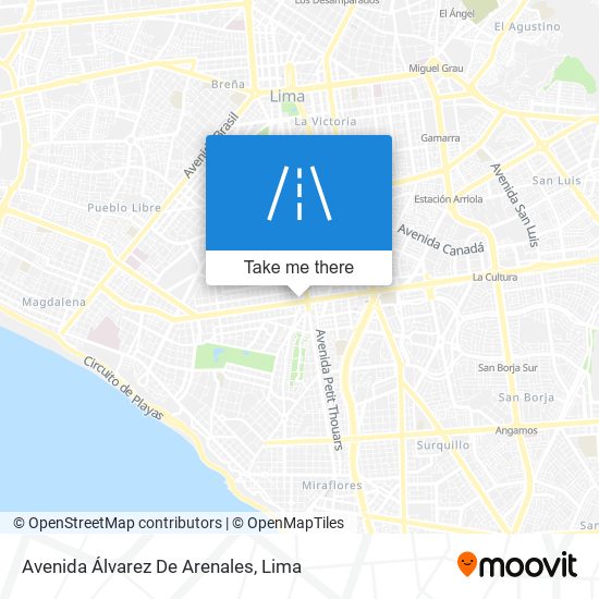 Avenida Álvarez De Arenales map