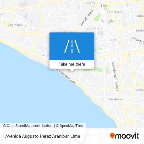 Avenida Augusto Pérez Araníbar map