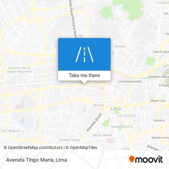 Avenida Tingo María map