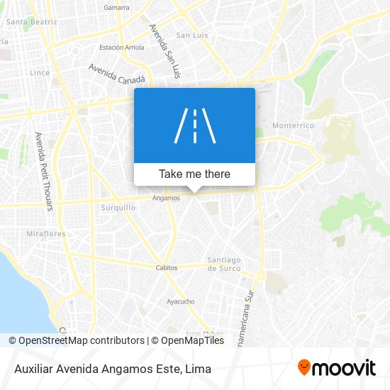 Auxiliar Avenida Angamos Este map
