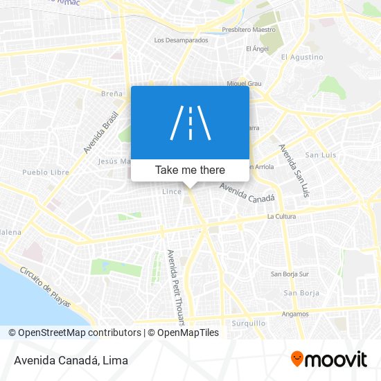 Avenida Canadá map