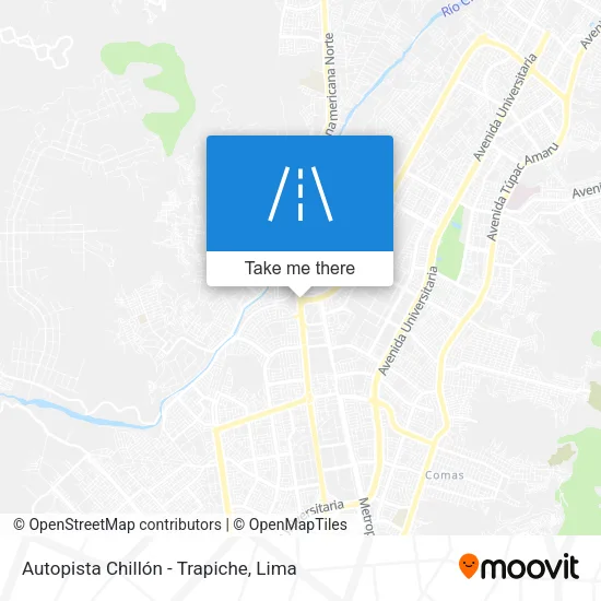 Autopista Chillón - Trapiche map