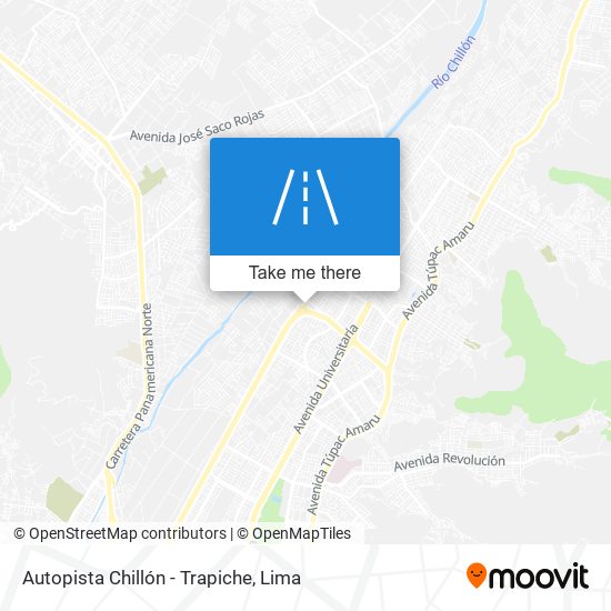 Autopista Chillón - Trapiche map