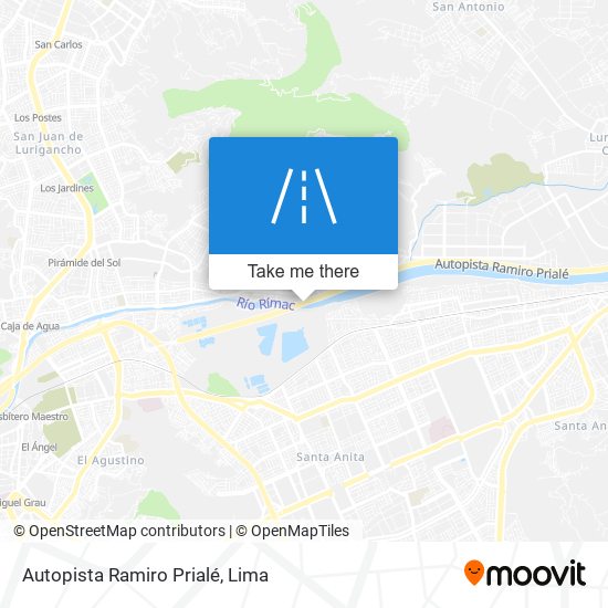 Autopista Ramiro Prialé map