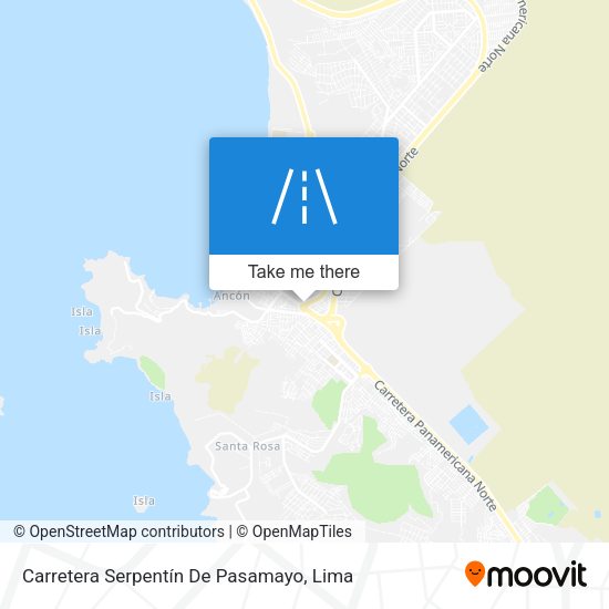 Mapa de Carretera Serpentín De Pasamayo