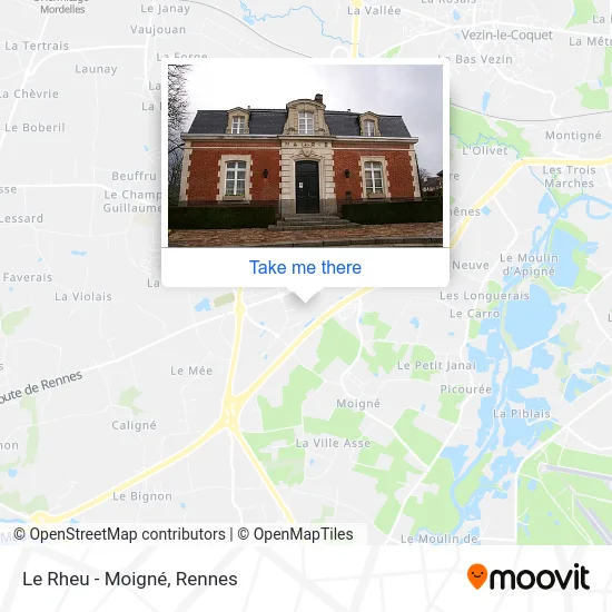 Le Rheu - Moigné map