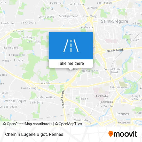 Chemin Eugène Bigot map