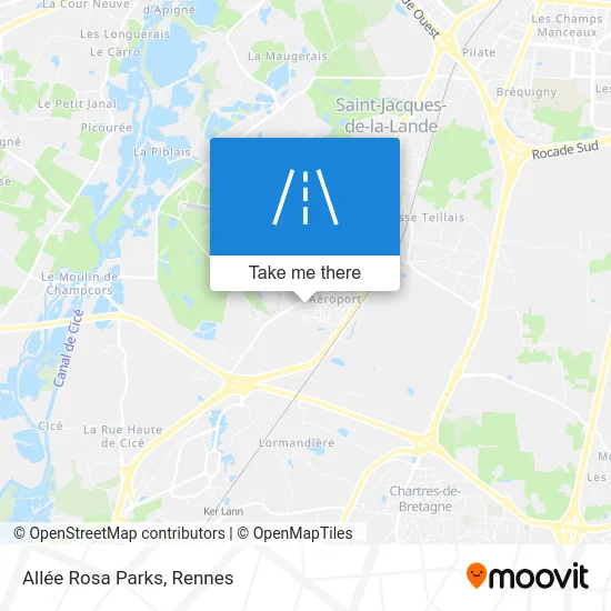 Allée Rosa Parks map